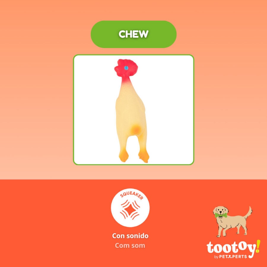 Tootoy! Juguete Pollo Mordedor con Sonido para perros, , large indicador imagen numero 4