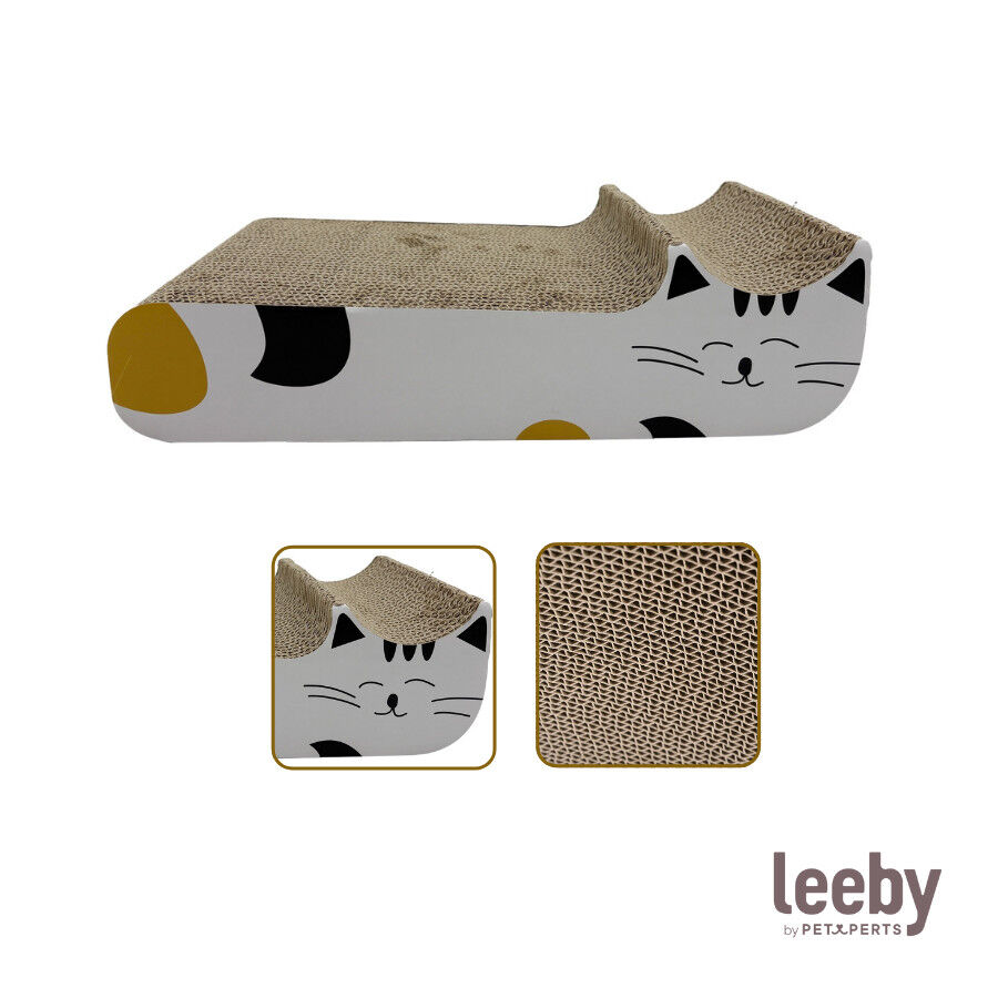 Leeby Kira tabla rascador de cart&oacute;n blanco para gatos, , large Imagen numero 6
