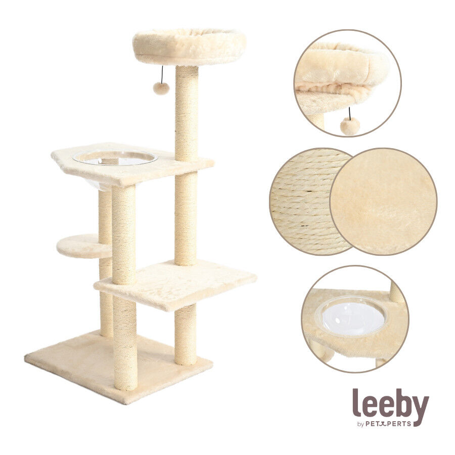 Leeby Luna &aacute;rbol rascador con cama y juguete para gatos, , large indicador imagen numero 7