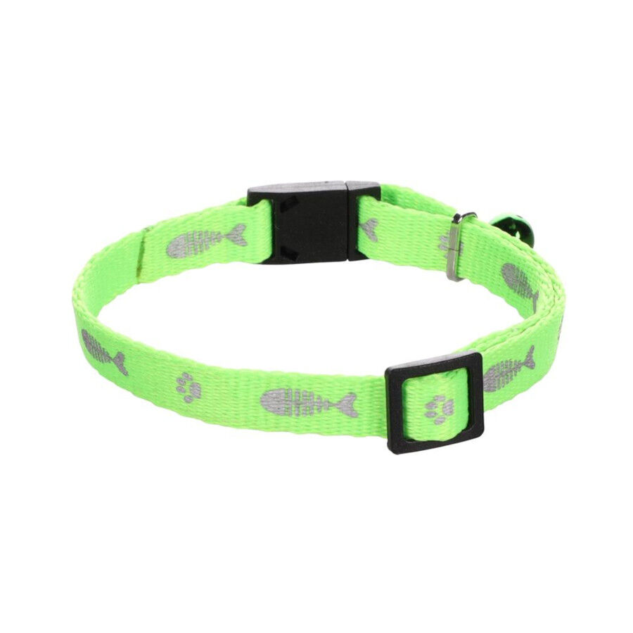 Flamingo Collar Ziggi Verde Fluorescente para gatos, , large indicador imagen numero 2