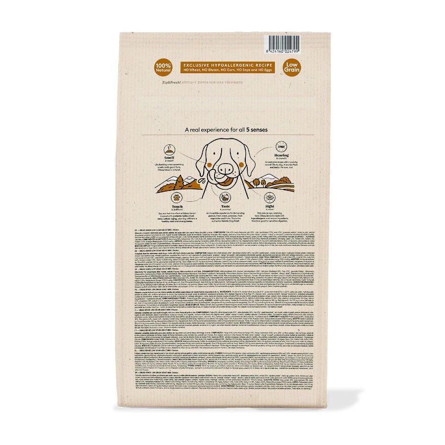 2 kg Dibaq Sense Low Grain Adult Mini Pollo Pienso para perros, , large Imagen numero 6