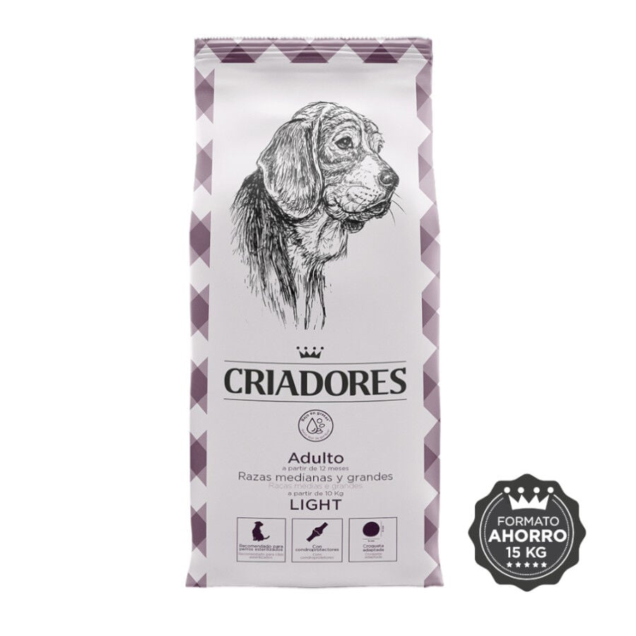 15 kg Criadores Adulto Light pienso para perros de raza grande y mediana, , large Imagen numero 2