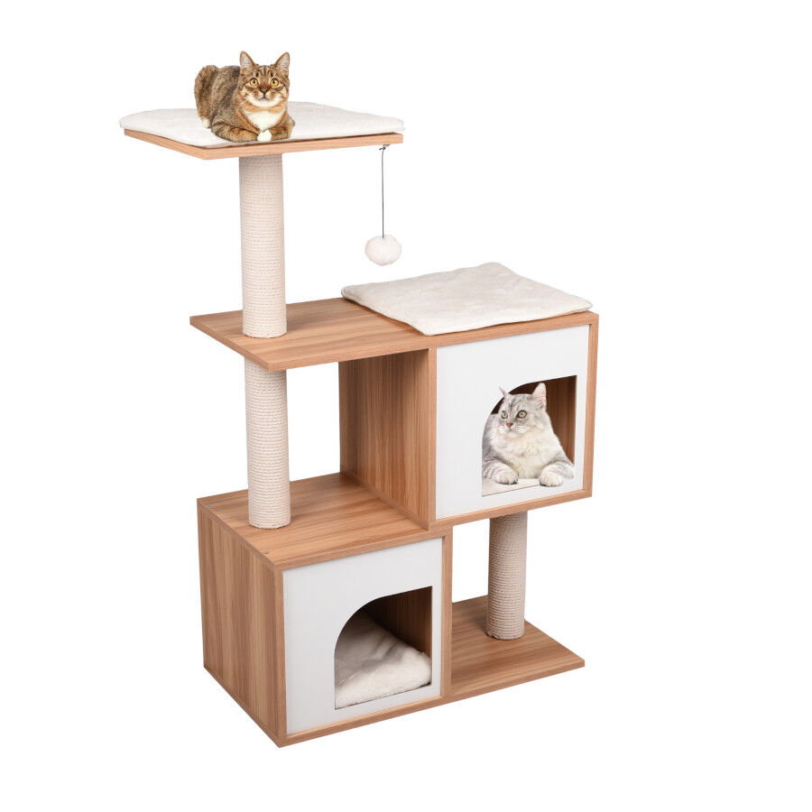 Flamingo &Aacute;rbol Rascador Dana Beige y Blanco para gatos