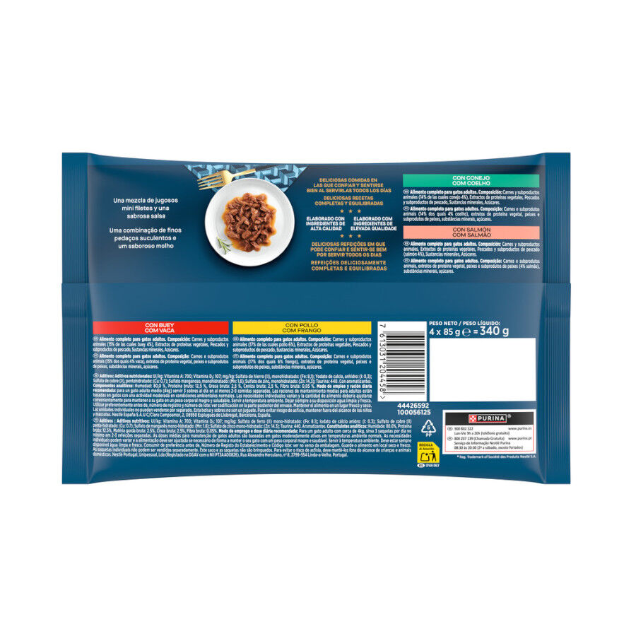 4 sobres x 85 g Gourmet Perle Filetes en salsa sobre para gatos, , large indicador imagen numero 6