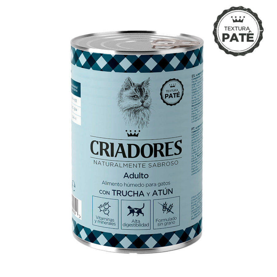 Criadores Adulto con Trucha y At&uacute;n lata para gatos