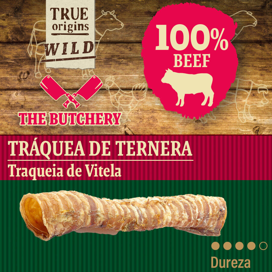 Pack 4 uds. True Origins Wild Tr&aacute;quea Ternera Snack para perros, , large indicador imagen numero 4