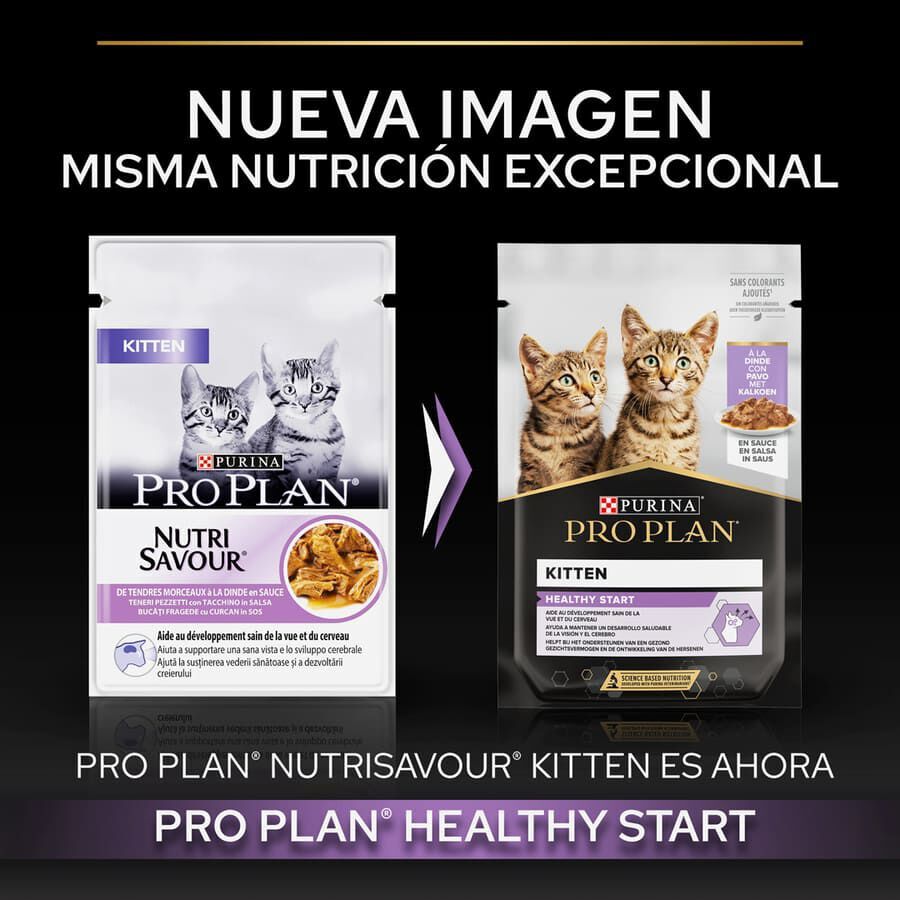 85 g Pro Plan NutriSavour Feline Kitten Pavo en salsa sobre para gatos&nbsp;, , large Imagen numero 2