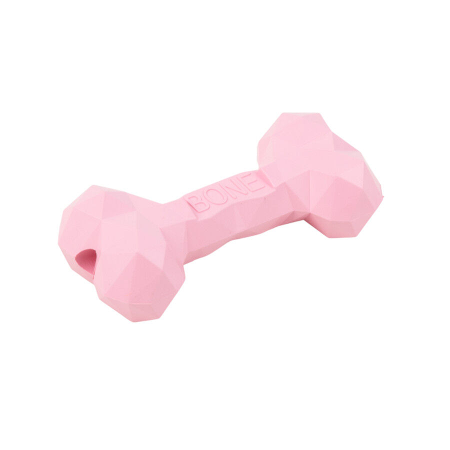 Tootoy! Hueso Mordedor de Goma Rosa para cachorros, , large Imagen numero 2