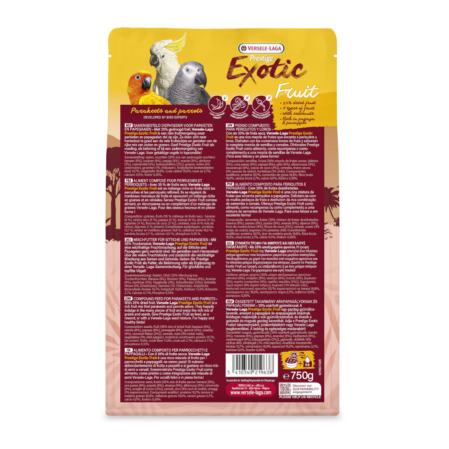 Versele-Laga Frutas comida para loros, , large indicador imagen numero 2