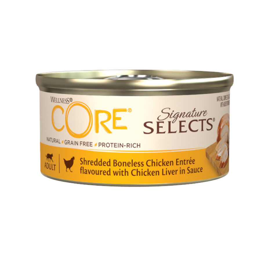 79 g Wellness Core Shredded Pollo lata para gatos, , large indicador imagen numero 1