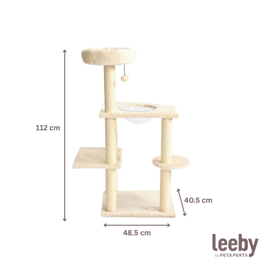 Leeby Luna &aacute;rbol rascador con cama y juguete para gatos, , large indicador imagen numero 5