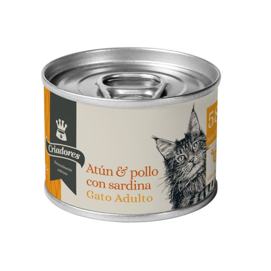 170 g Criadores Adulto At&uacute;n con Pollo y Sardina en pat&eacute; lata para gatos, , large Imagen numero 1