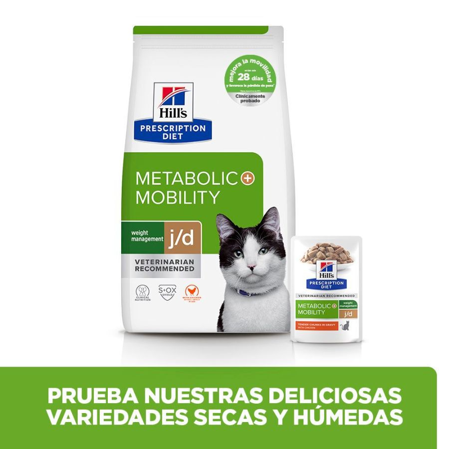 8 kg Hill's Prescription Diet Metabolic + Mobility Pollo Pienso para gatos, , large indicador imagen numero 11