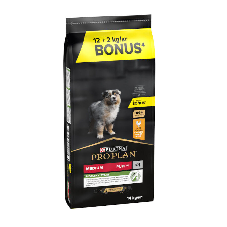 14 kg (12 + 2 kg &iexcl;gratis!) Pro Plan Puppy Medium Pollo pienso para perros, , large indicador imagen numero 1