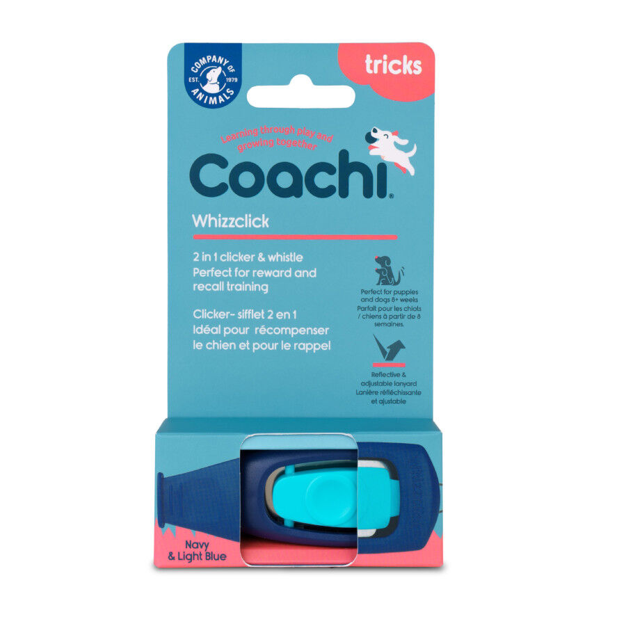 Coachi clicker con silbato de entrenamiento azul claro para perros, , large Imagen numero 2