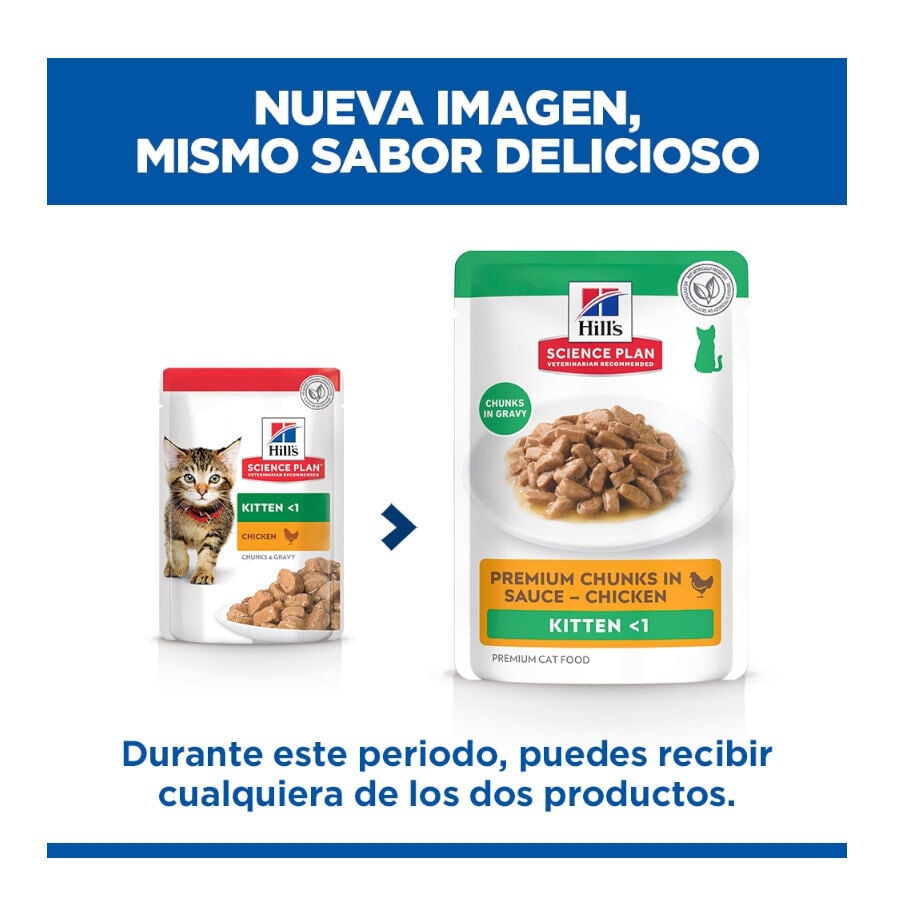 85 g Hill's Science Plan Kitten Pollo sobre en salsa para gatitos, , large indicador imagen numero 2