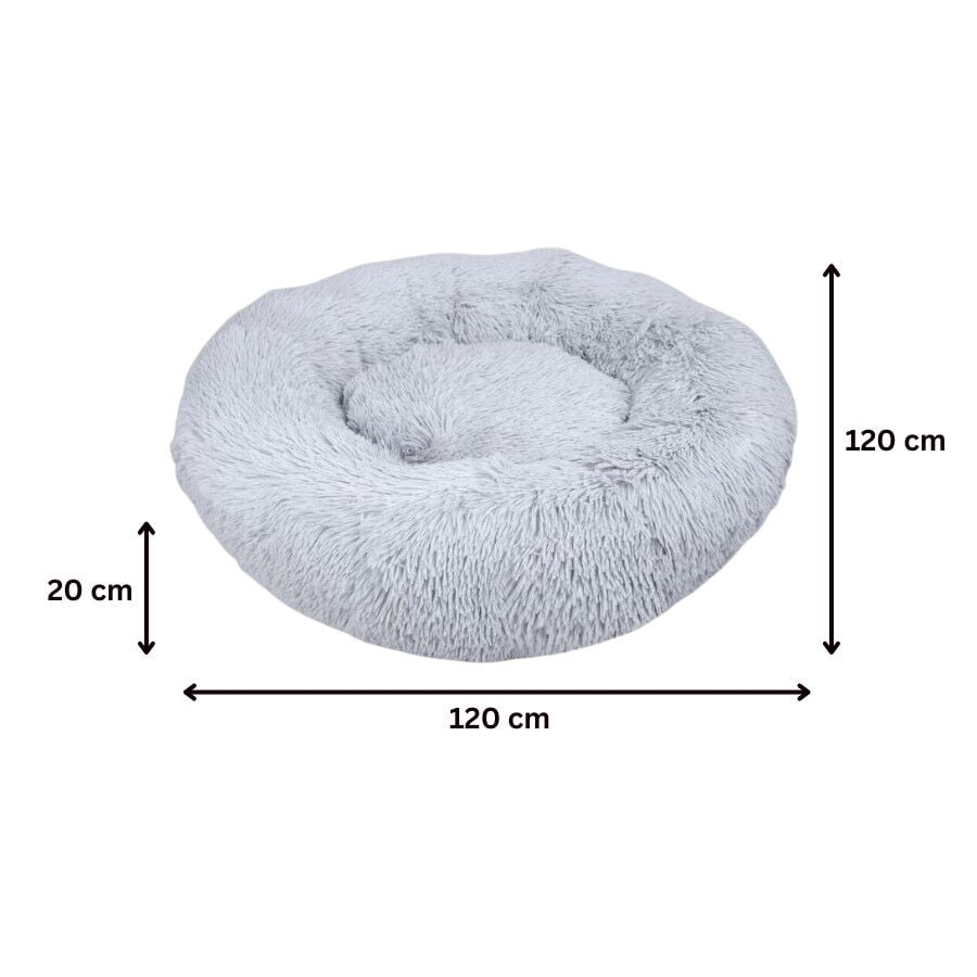 Leeby Cama Donut Anti Estr&eacute;s XXL Gris para personas y perros, , large indicador imagen numero 6