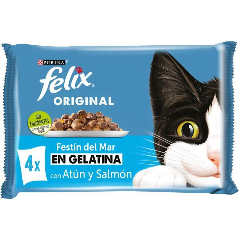 4 sobres x 85 g Felix Seleccion Pescados Sobres en gelatina para gatos - Multipack, , large indicador imagen numero 1