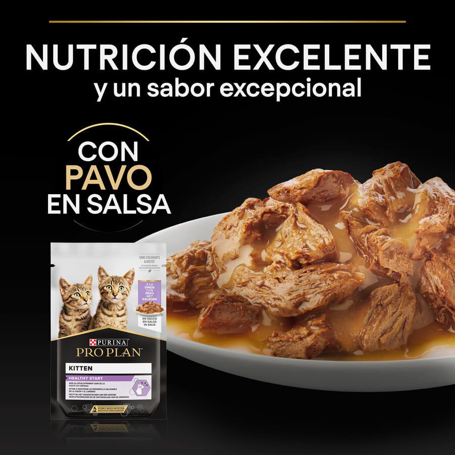 85 g Pro Plan NutriSavour Feline Kitten Pavo en salsa sobre para gatos&nbsp;, , large Imagen numero 5