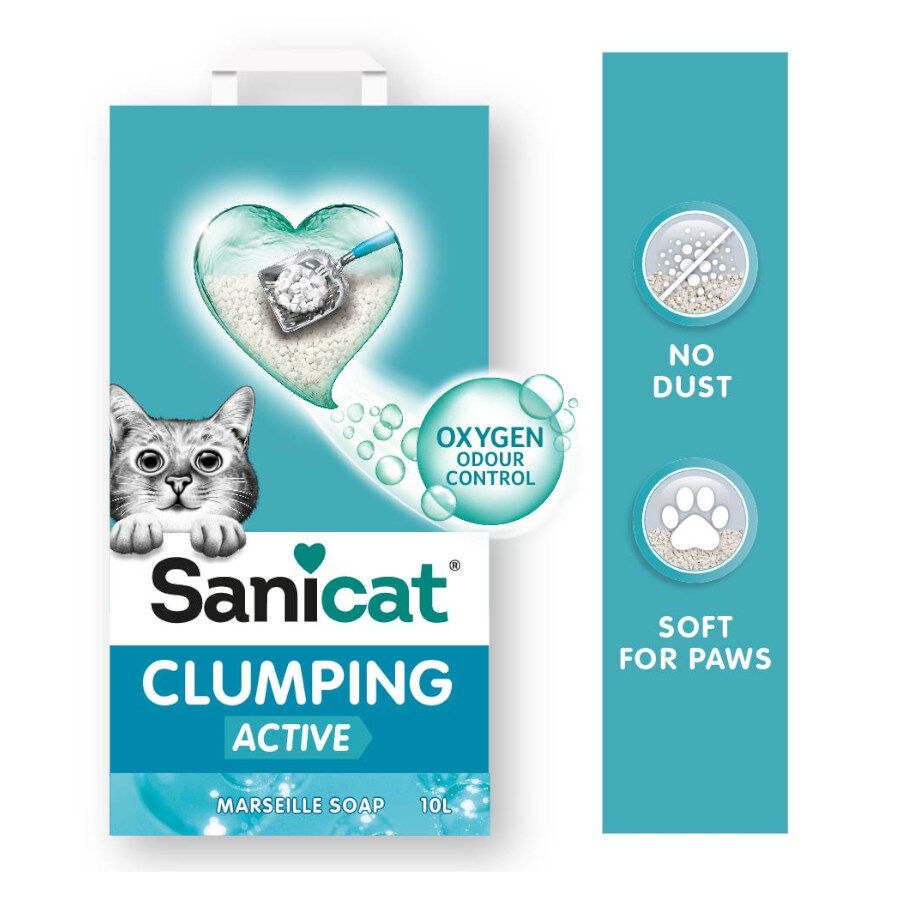 10 L Sanicat Cumpling White Marseille Active Arena Aglomerante para gatos, , large indicador imagen numero 3