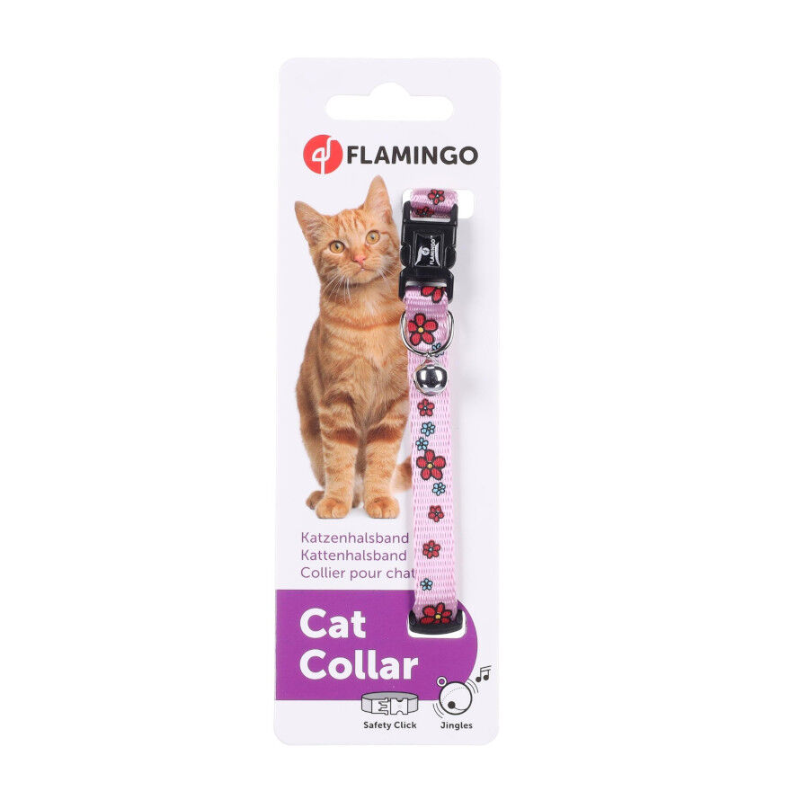 Flamingo Collar Ziggi Estampado Rosa para gatos, , large indicador imagen numero 3