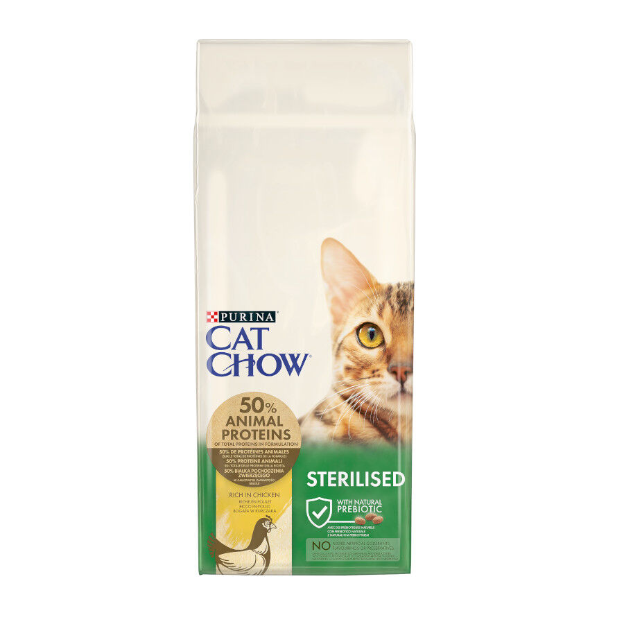 15 kg Cat Chow Sterilized Pollo Pienso para gatos, , large indicador imagen numero 1