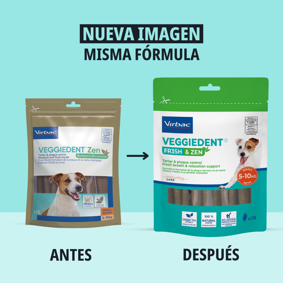 15 barritas Virbac L&aacute;minas Veggiedent Zen S para perros, , large indicador imagen numero 3