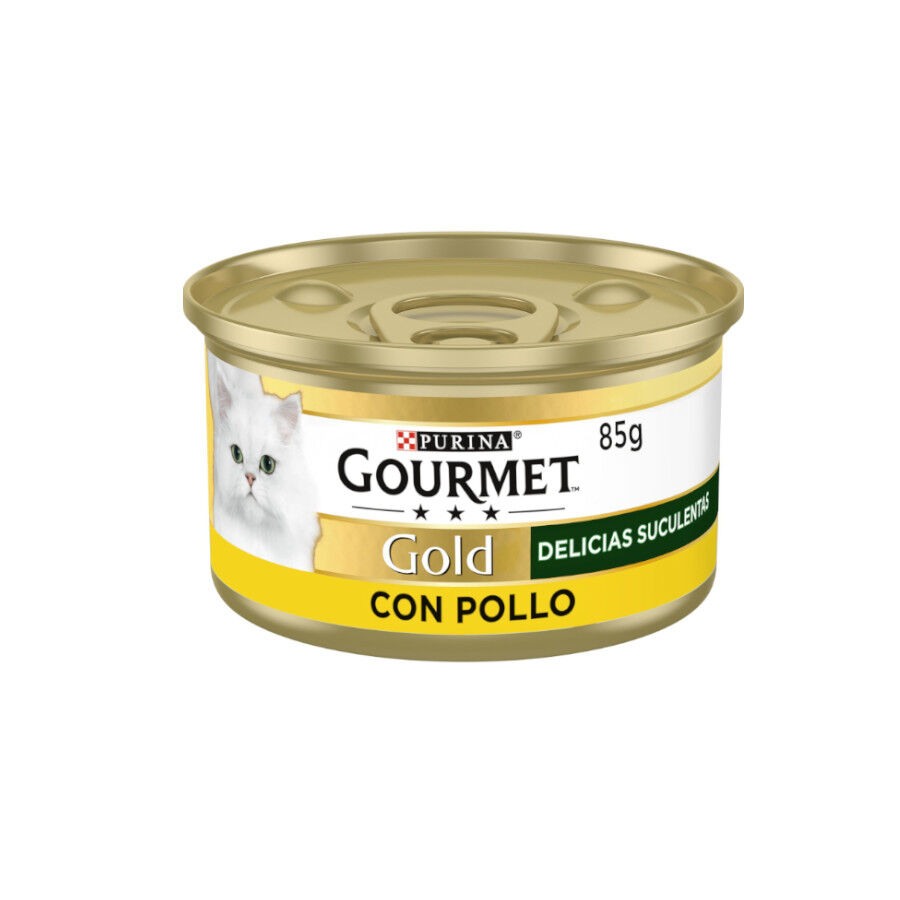 85 g Gourmet Gold Delicias Suculentas Pollo en Salsa lata para gatos, , large Imagen numero 1