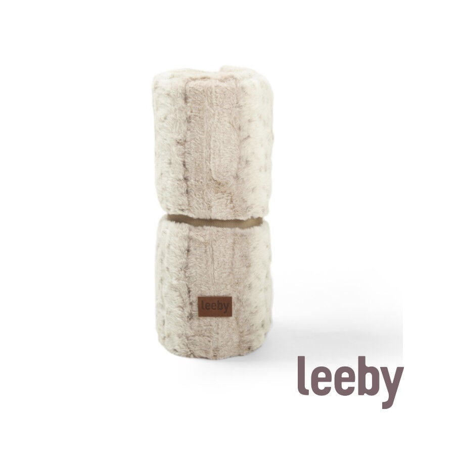 Leeby manta suave leopardo print para perros