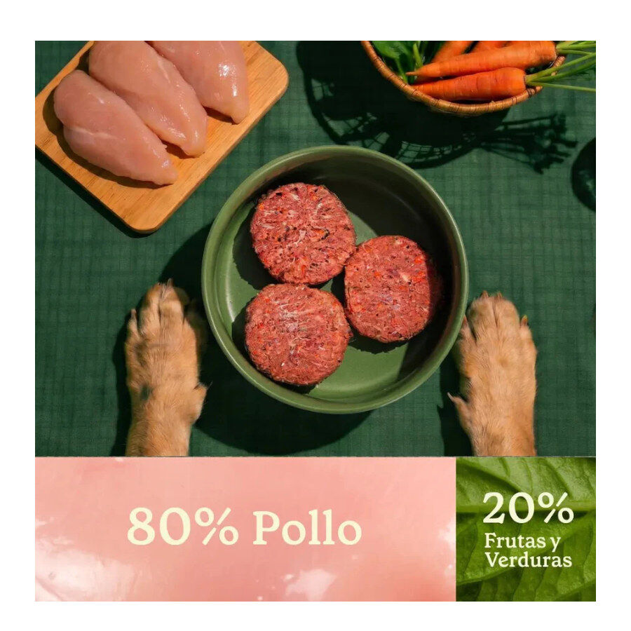 1 kg Wild Balance Men&uacute; Barf pollo y verduras comida congelada para perros, , large indicador imagen numero 4