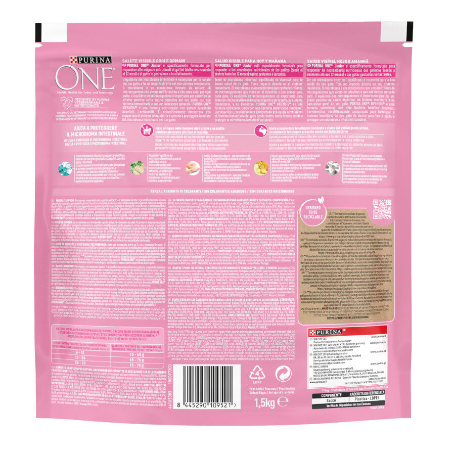 1.5 kg Purina One Junior Bifensis Pollo pienso para gatos, , large Imagen numero 4