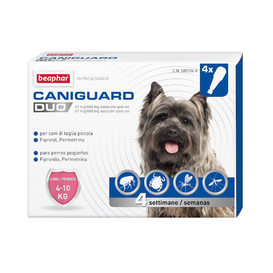 Beaphar Caniguard Duo Pipetas Antiparasitarias para perros peque&ntilde;os, , large indicador imagen numero 1