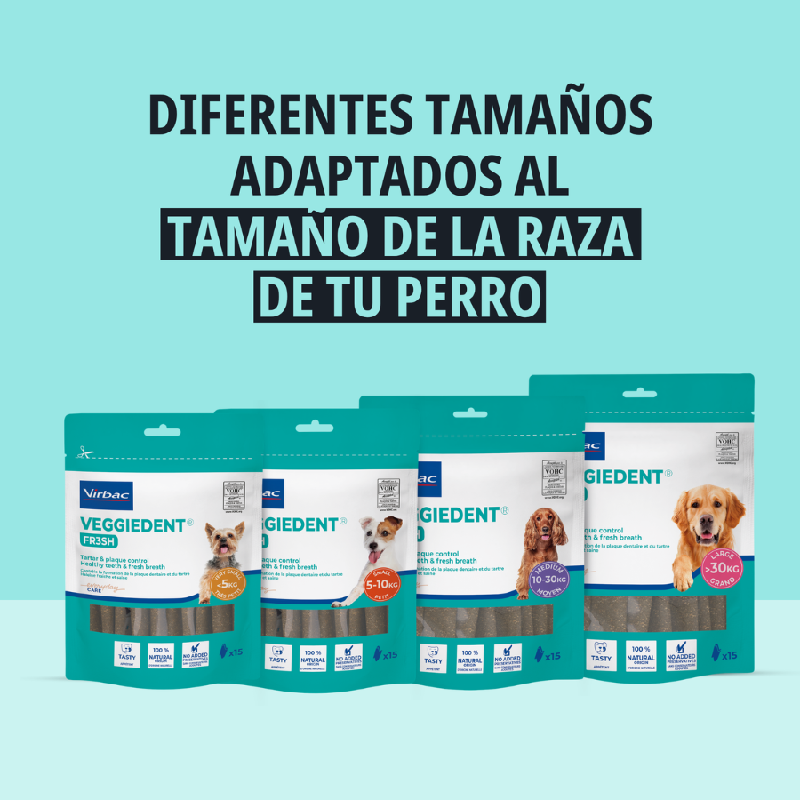 15 barritas Virbac Snacks Dentales Veggiedent Fresh para perros de raza peque&ntilde;a, , large indicador imagen numero 4