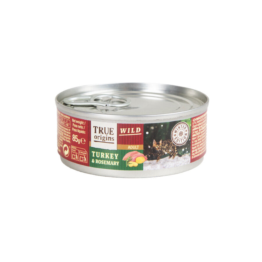 85 g True Origins Wild Winter Edition Pavo y Romero lata para gatos, , large Imagen numero 1
