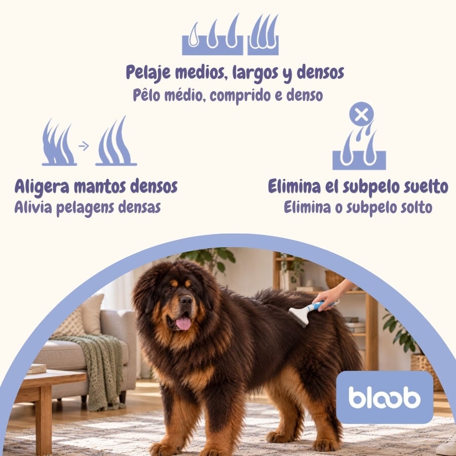 Bloob Rastrillo Deslanador Subpelo para perros, , large indicador imagen numero 3