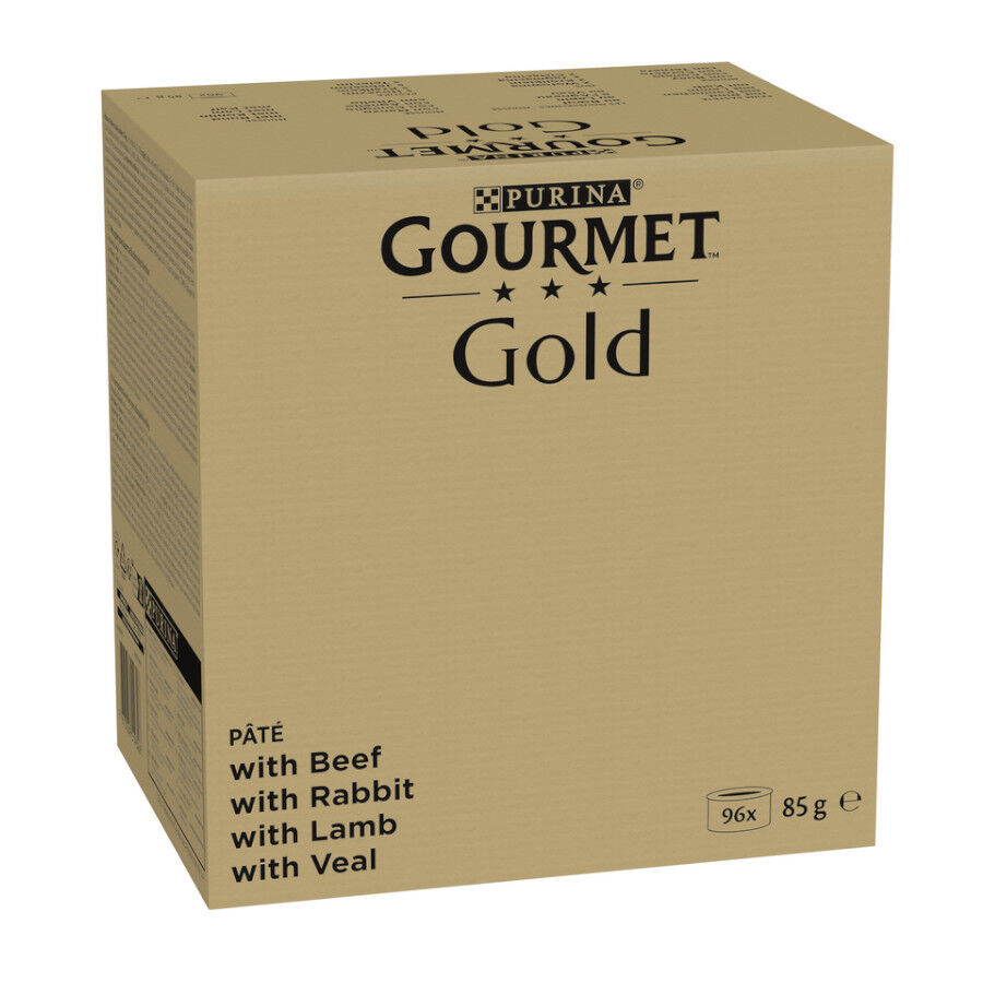 96 latas x 85 g Gourmet Gold Mousse Sabores Variados, , large indicador imagen numero 1