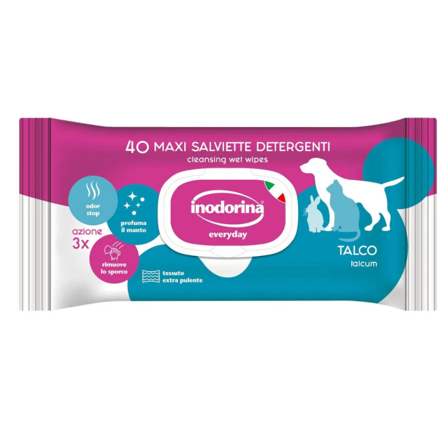 Inodorina Refresh Toallitas H&uacute;medas Talco para mascotas