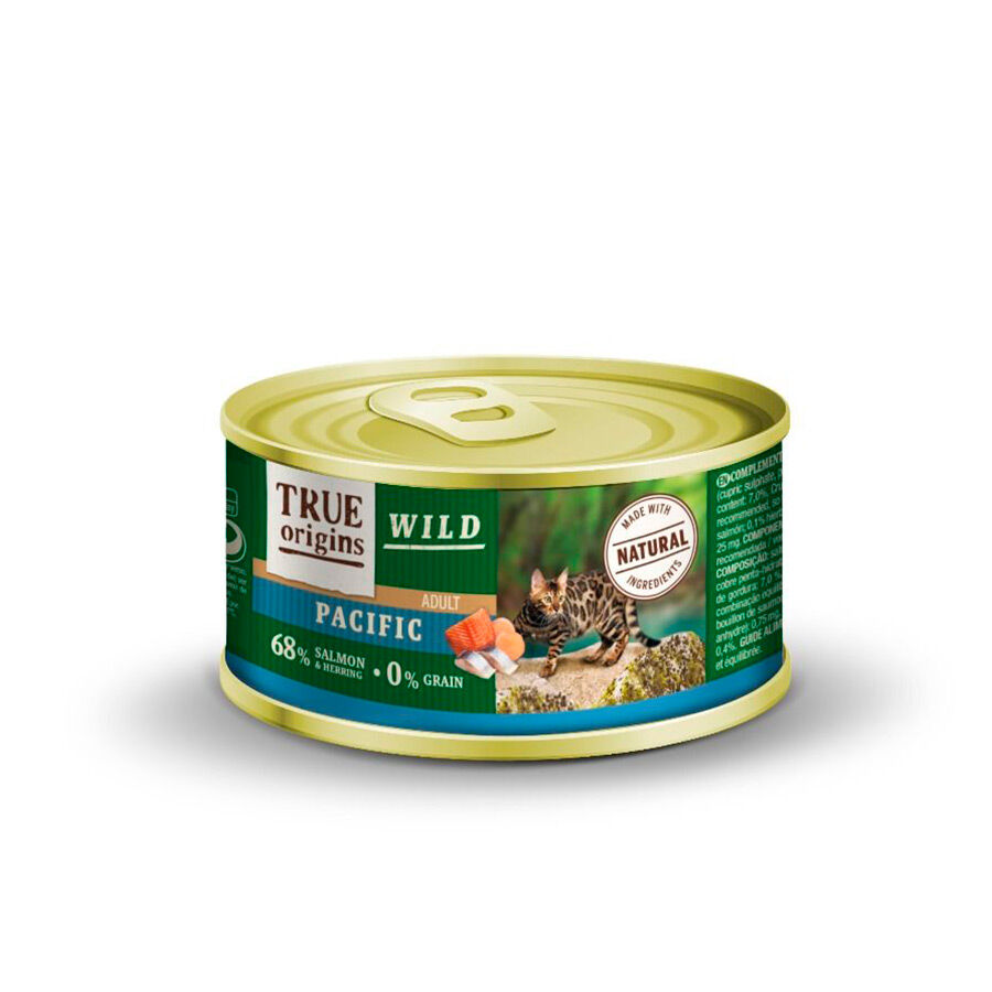 True Origins Wild Adult Pacific Salm&oacute;n y Arenque lata para gatos