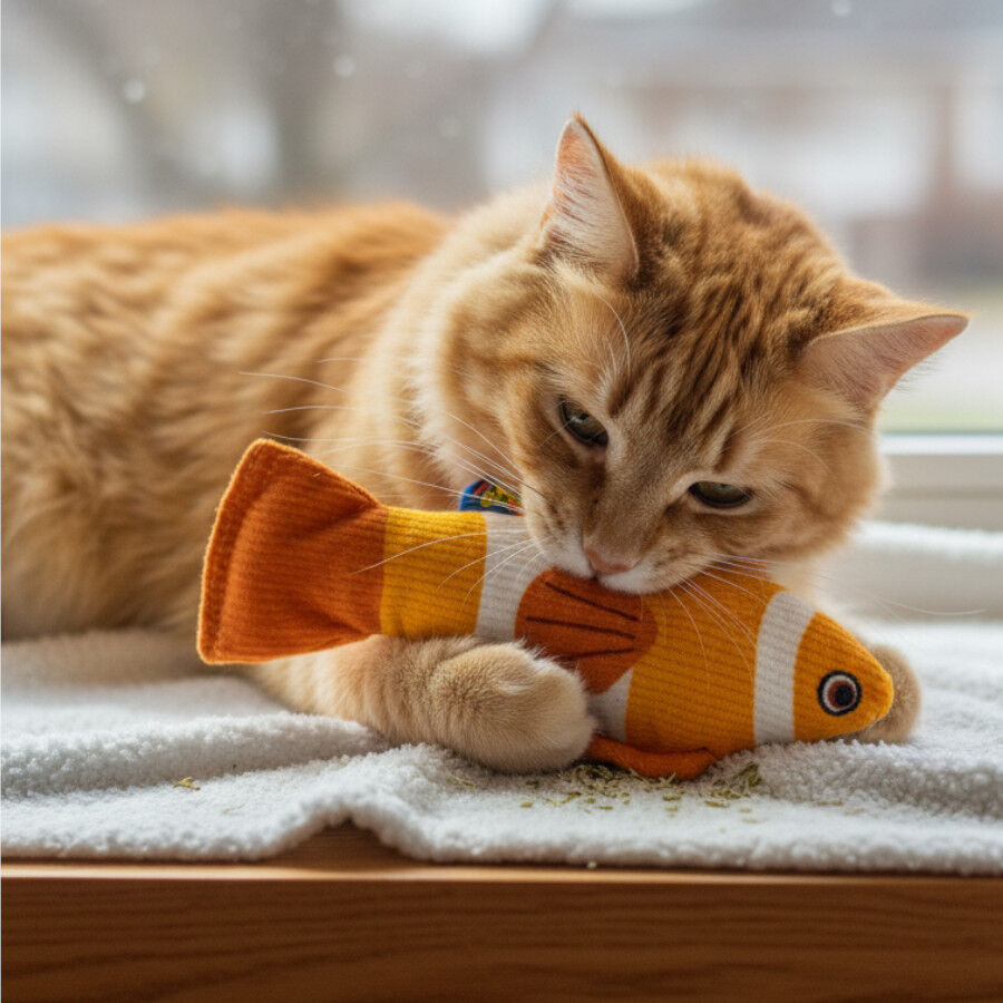 BAM! Peluche Pez Payaso con Catnip para gatos, , large indicador imagen numero 1