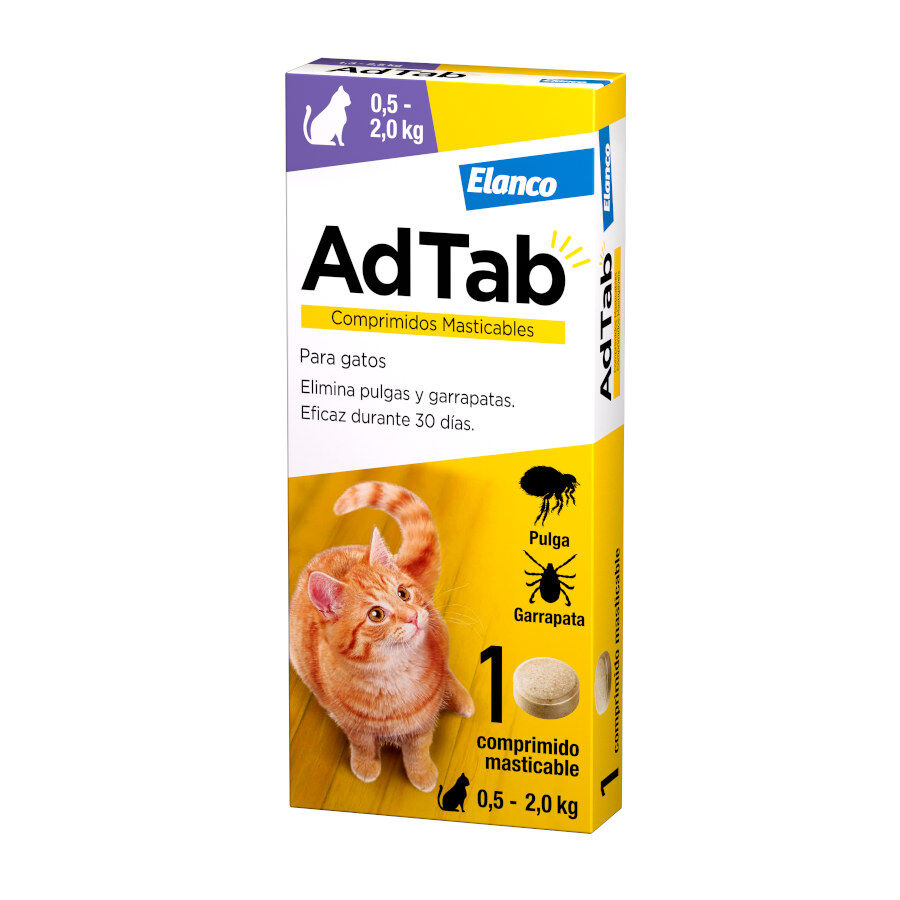 AdTab Comprimidos Masticables Antiparasitarios para gatos, , large indicador imagen numero 1