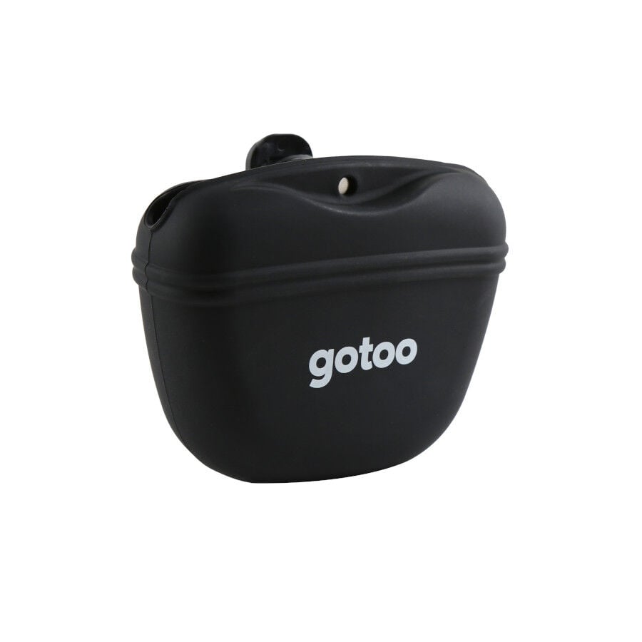 Gotoo Porta premio de silicona negro para perros, , large indicador imagen numero 1