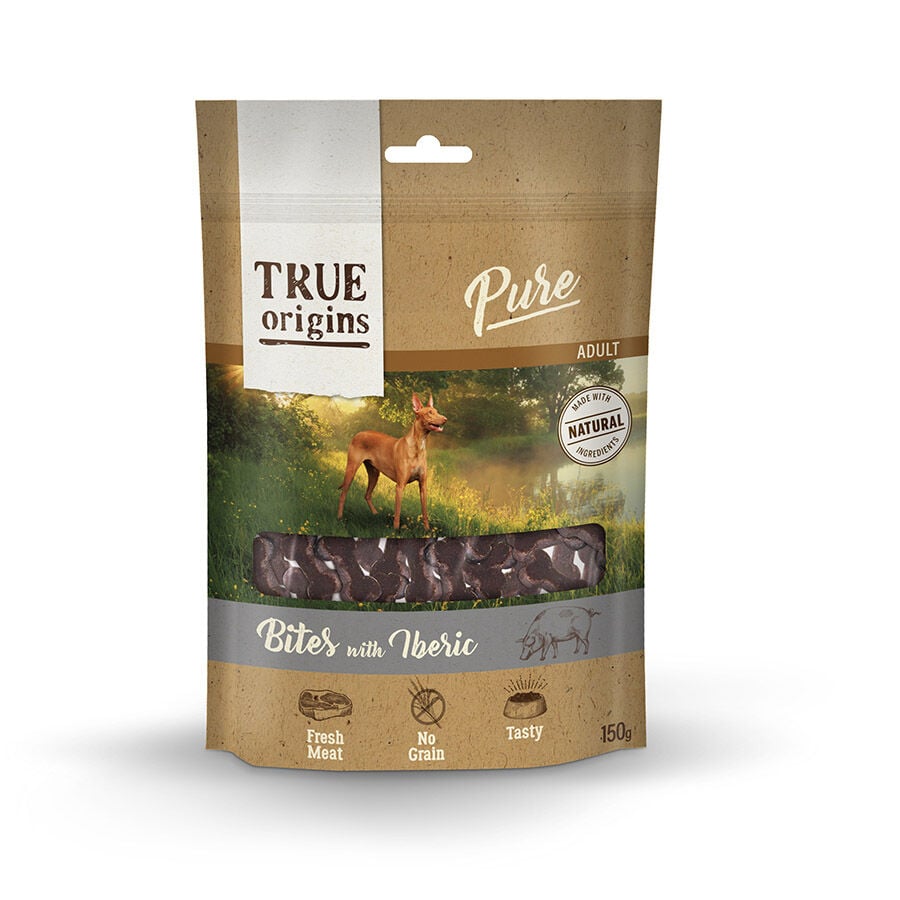 True Origins Pure Carne con Ib&eacute;rico Bocaditos para perros