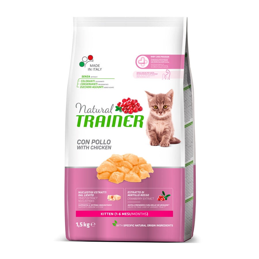 1.5 kg Natural Trainer Kitten Pollo pienso para gatos  , , large Imagen numero 1