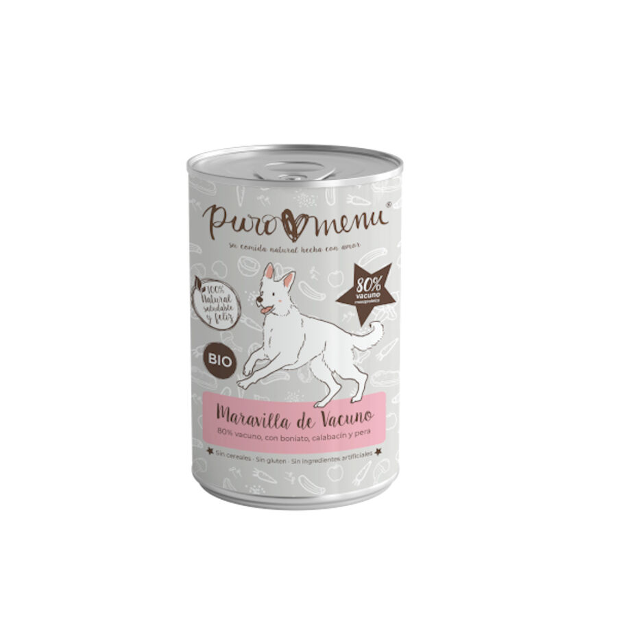 400 g Puro Menu Bio Maravilla de Vacuno lata para perros, , large Imagen numero 1