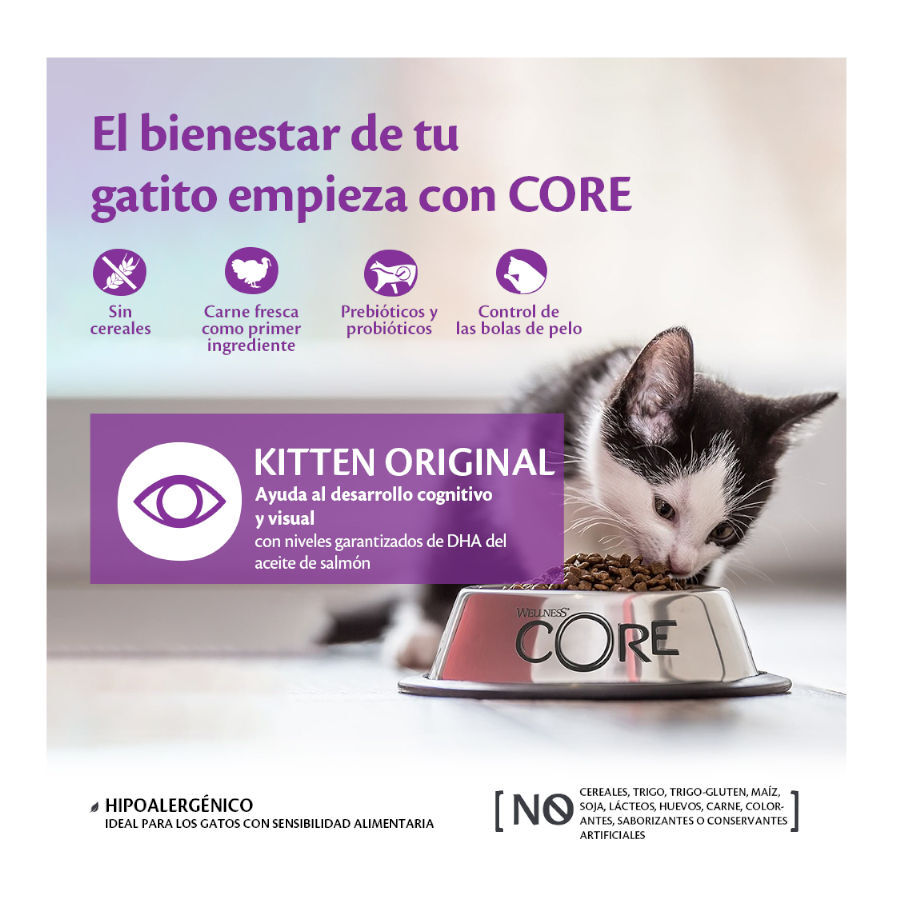 1.75 kg Wellness Core Kitten Pavo y Pollo pienso para gatos, , large Imagen numero 2