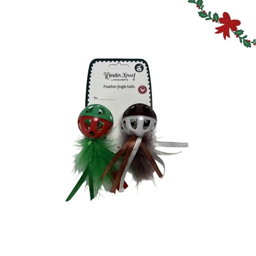 Wonder Christmas Pelota con Plumas y Cascabel Juguete para gatos, , large indicador imagen numero 6