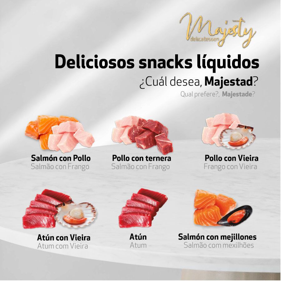 48 sobres x 15 g Majesty Mix de snack l&iacute;quido para gatos, , large Imagen numero 3