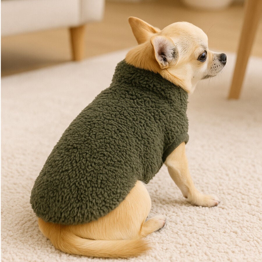 Outech Sudadera Borreguillo Caqui para perros, , large indicador imagen numero 1