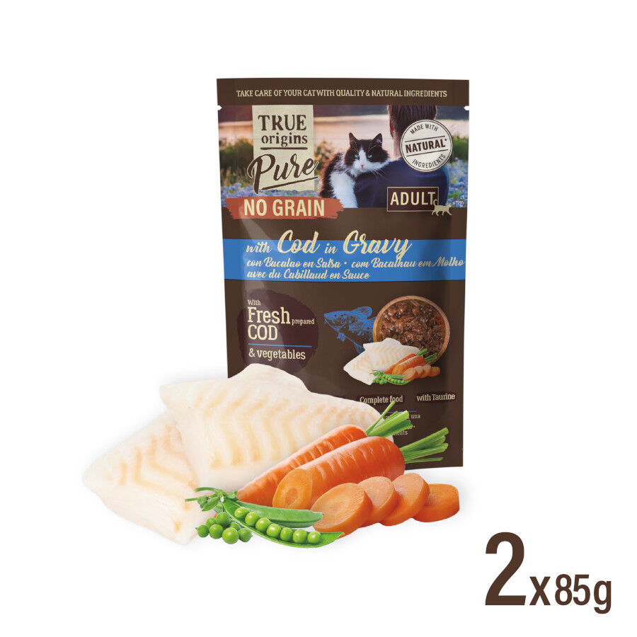 4 sobres x 85 g True Origins Pure Pescado en Salsa Sobres para gatos - Multipack, , large Imagen numero 4