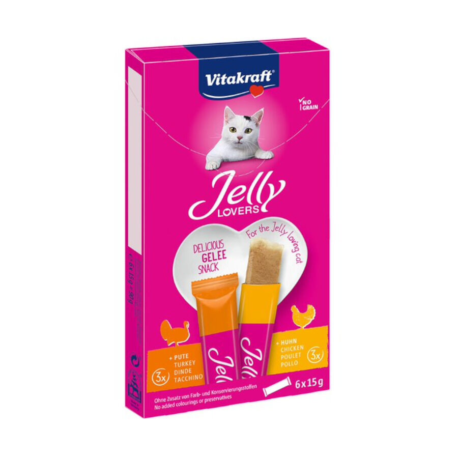 6 barritas Vitakraft Barritas Jelly Lovers Pavo y Pollo para gatos, , large Imagen numero 1